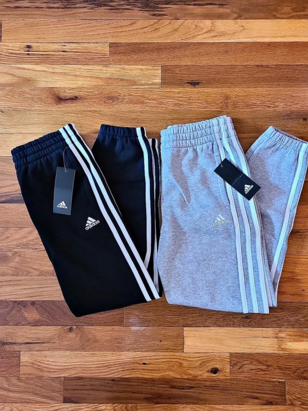 NWT Adidas Track Pants Black & Gray